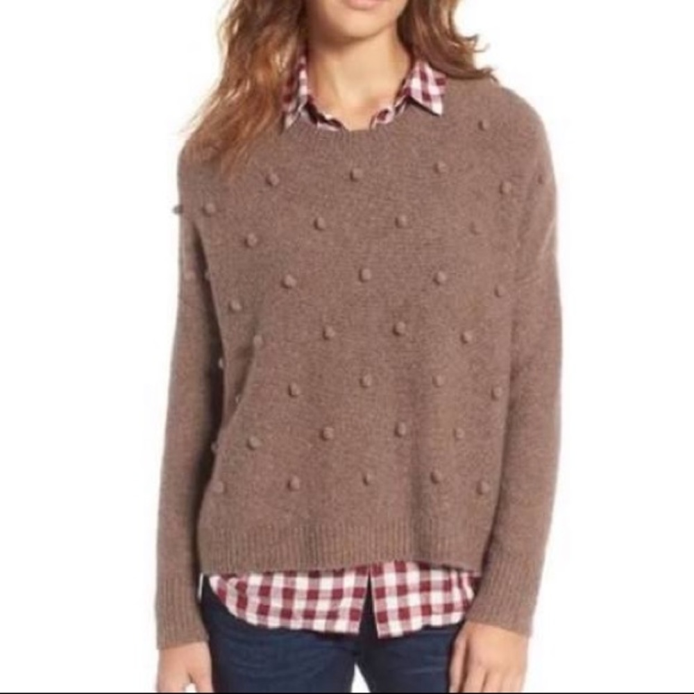Madewell pompom fuzzy sweater